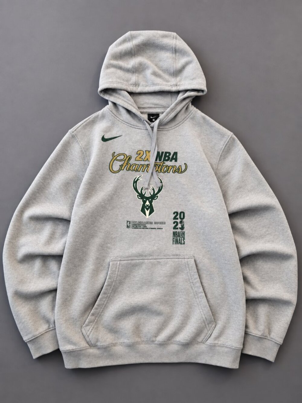 Men's Nike Milwaukee Bucks 2021 NBA Finals Champions Hoodie L